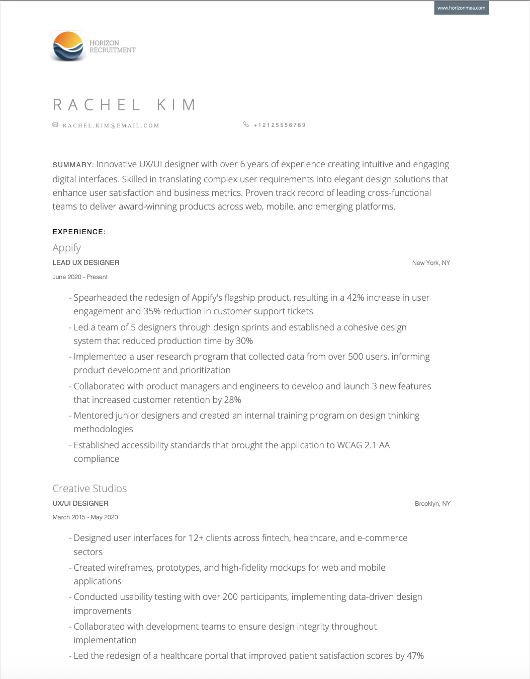 Rachel Kim Skygate candidate record screenshot